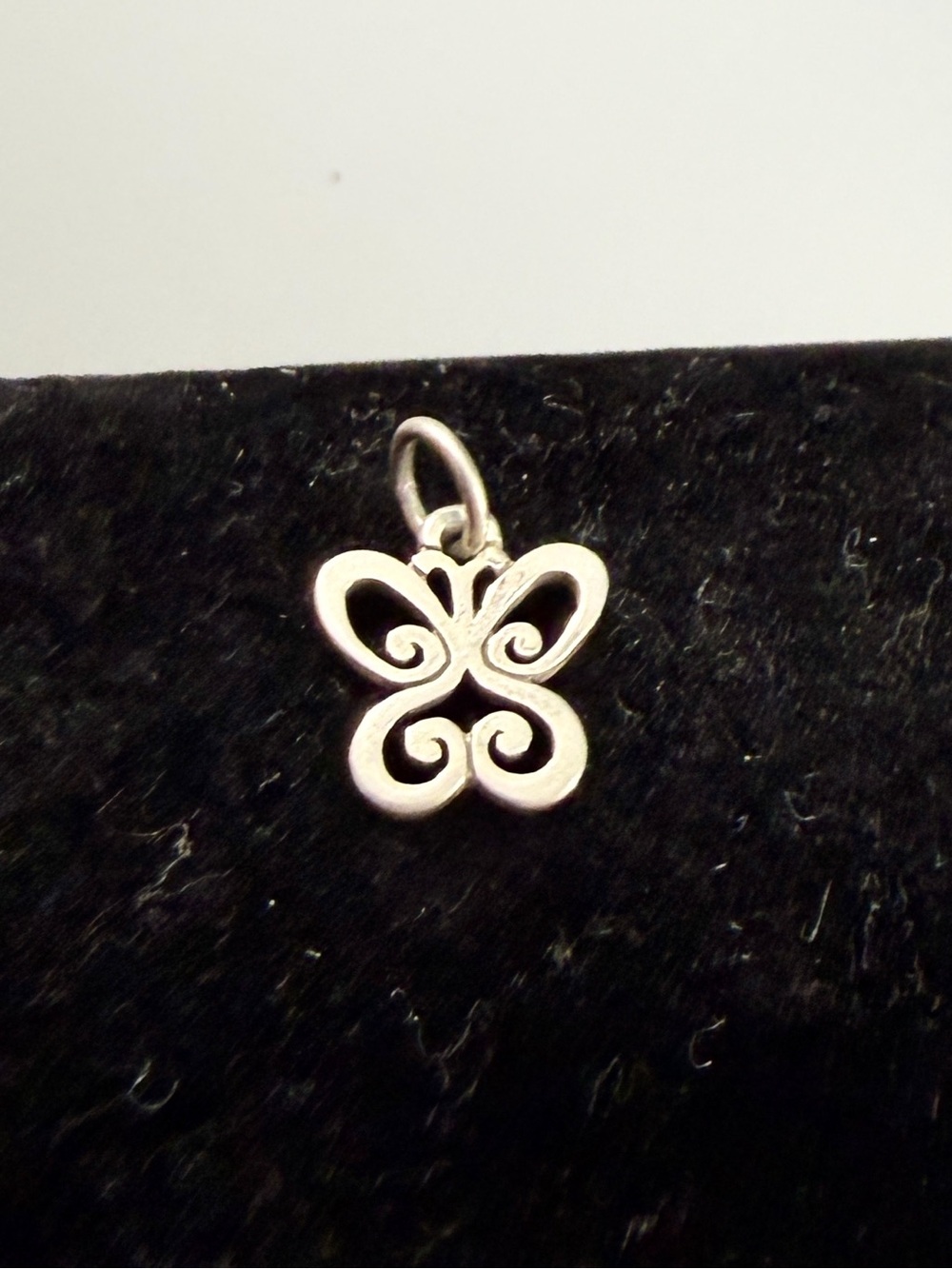 JAMES AVERY Sterling Silver Spring Butterfly Scroll Small Pendant Charm